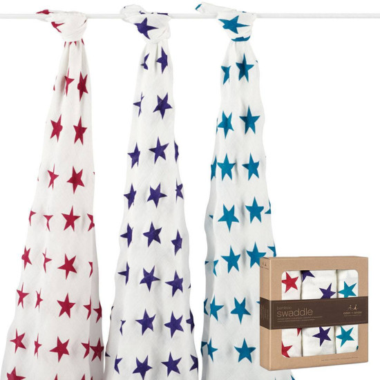 Aden + Anais Celebration Silky Soft Swaddles 3 Per Pack