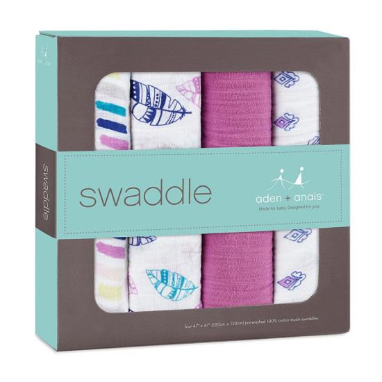 Aden + Anais Classic Swaddles Wink 4 Per Pack