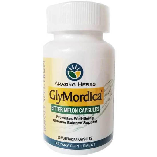 Amazing Herbs Glymordica Bitter Melon 60 Capsules