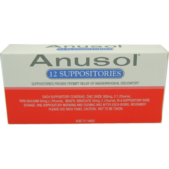 Anusol 12 Suppositories