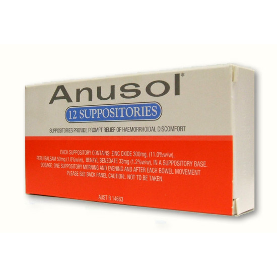 Anusol 12 Suppositories