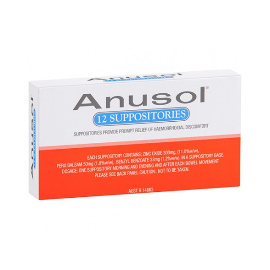 Anusol 12 Suppositories