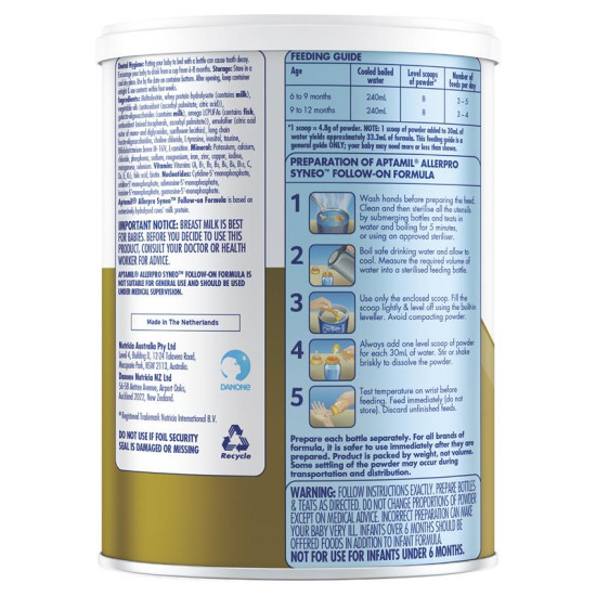 Aptamil Allerpro Syneo Milk Powder - Stage Two (from 6 to 12 Months)