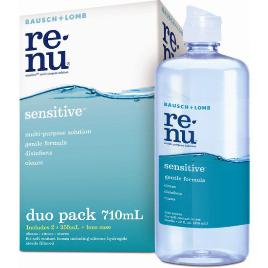 Bausch + Lomb Renu Sensitive Duo Pack 710ml