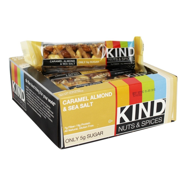 Be Kind Nut Bars Caramel Almond & Sea Salt 40g 12 Pk