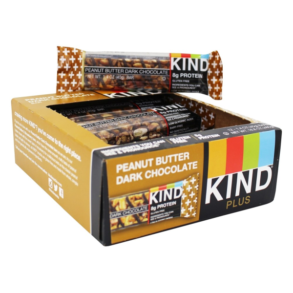 Be Kind Nut Bars Peanut Butter Dark Chocolate 40g 12 Pk