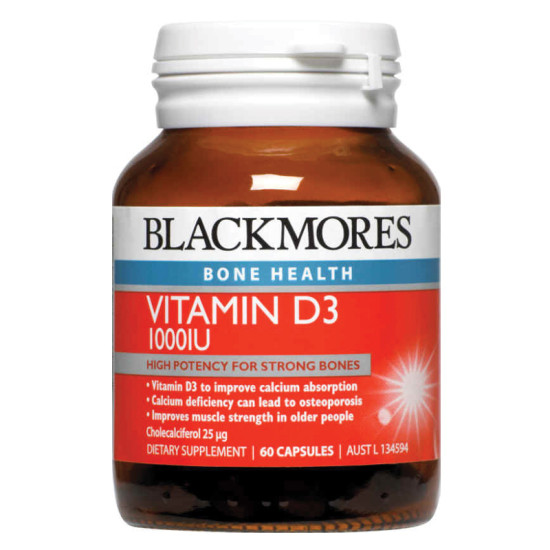 Blackmores Vitamin D3 1000 IU 60 Capsules