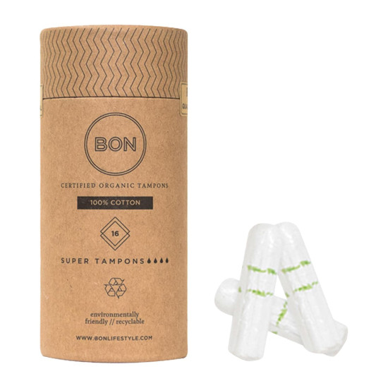 Bon Certified Organic Tampons Super 16s