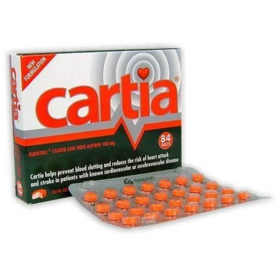 Cartia Aspirin 84 Tablets