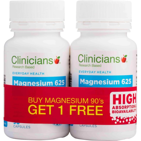 Clinicians Magnesium 625 90 Capsules Twin Pack