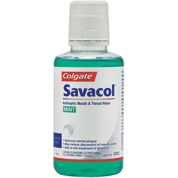 Savacol Antiseptic Mouth Rinse Original Mint 300ml