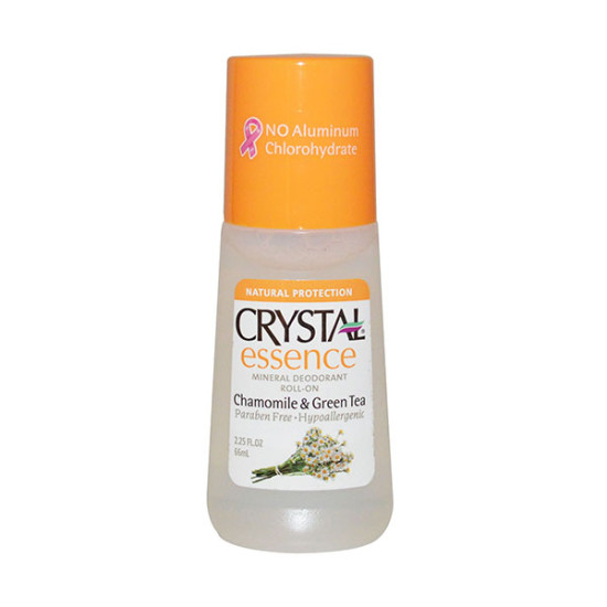 Crystal Mineral Deodorant Roll On Essence Chamomile Green Tea 66ml