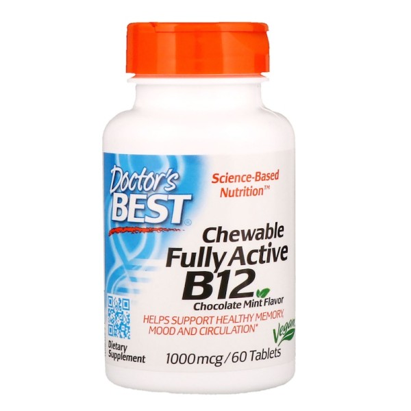 Doctor's Best Chewable Vitamin B12 1000mcg 60 Tablets