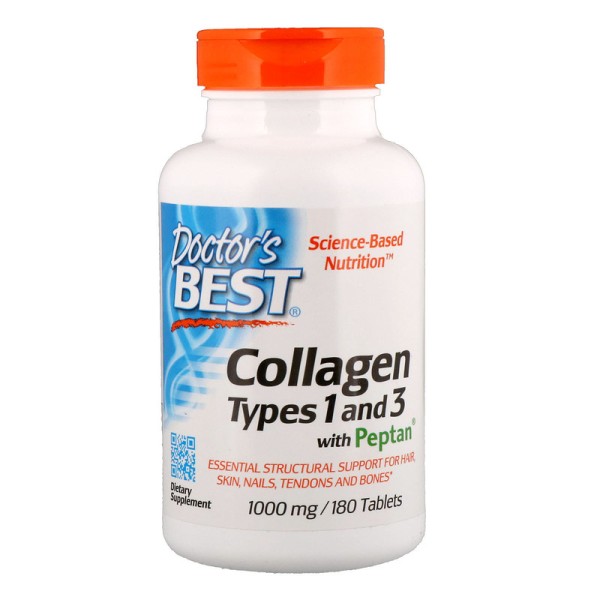 Doctor's Best Collagen Types 1 & 3 1000mg 180 Tablets