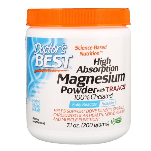 Doctor's Best High Absorption Magnesium Powder 100% Chelated 200g