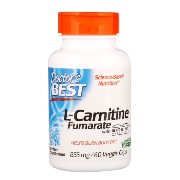 Doctor's Best L-Carnitine Fumarate 855mg 60 Capsules