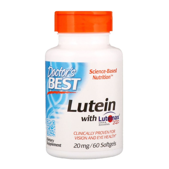 Doctor's Best Lutein & Meso-Zeaxanthin 20mg 60 Softgels