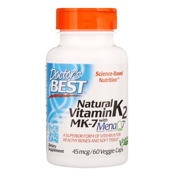 Doctor's Best Vitamin K2 45mcg 60 Capsules