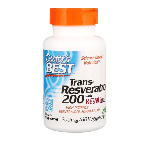 Doctor's Best Trans-Resveratrol 200mg 60 Capsules