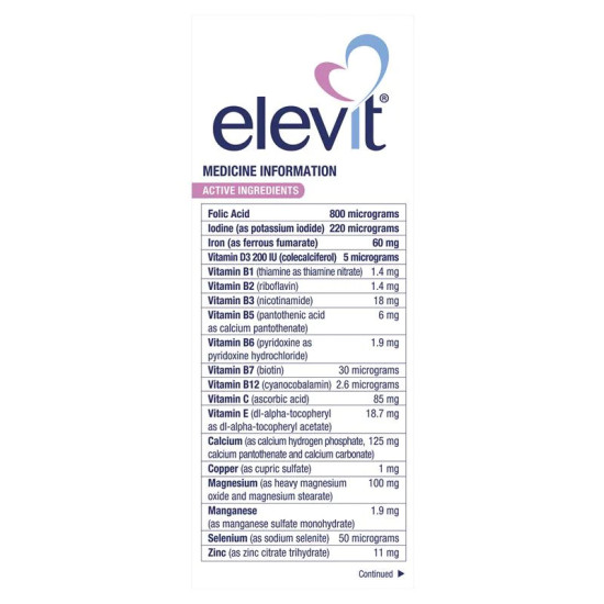 Elevit with Iodine - Pregnancy Multivitamin