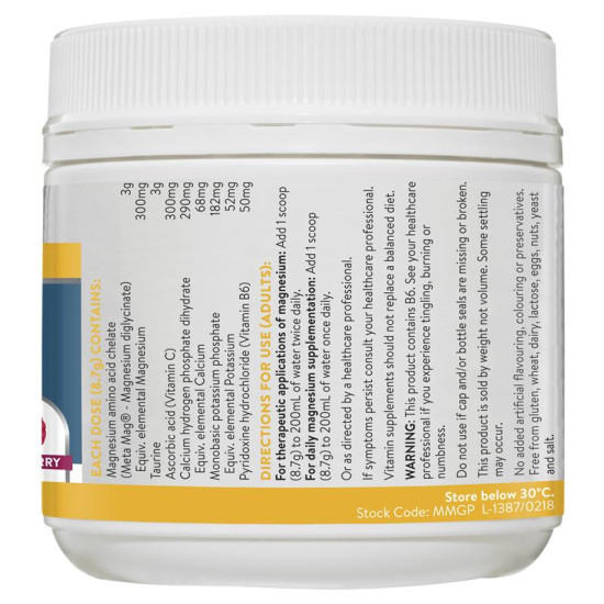 Mega Magnesium Powder Raspberry Flavour