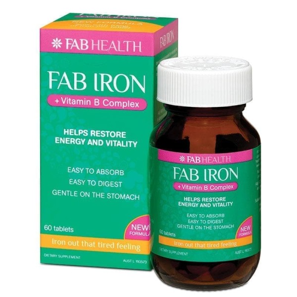 Fab Iron Vitamin B Complex 60 Tablets