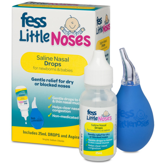 Fess Little Noses Saline Drops 25ml and Aspirator