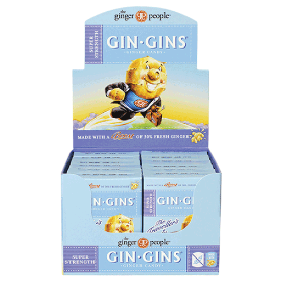 Gin Gins Chewy Ginger Candy Super Strength Travel Pack