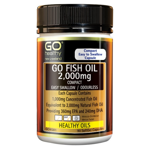GO Healthy GO Fish Oil 2000mg ODOURLESS 90 Capsules