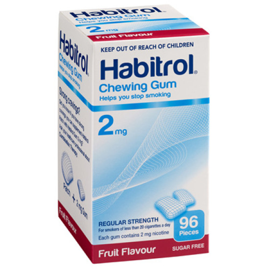 Habitrol Chewing Gum 2mg Fruit Flavour 12 Pieces