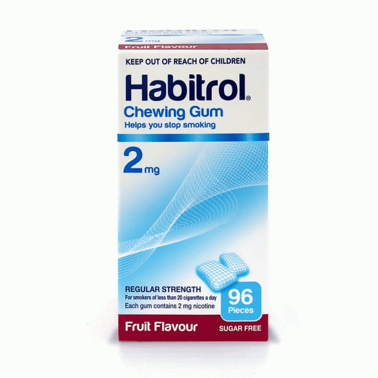 Habitrol Chewing Gum 2mg Fruit Flavour 96 Pieces