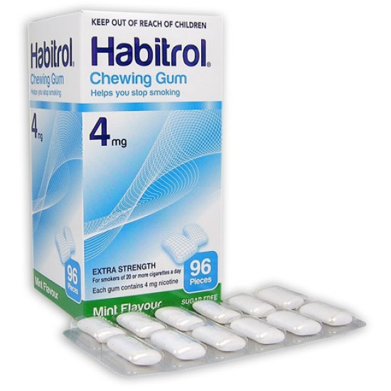 Habitrol Chewing Gum 4mg Mint Flavour 12 Pieces