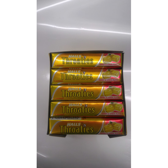 Halls Honey & Lemon Throaties 20 Sticks