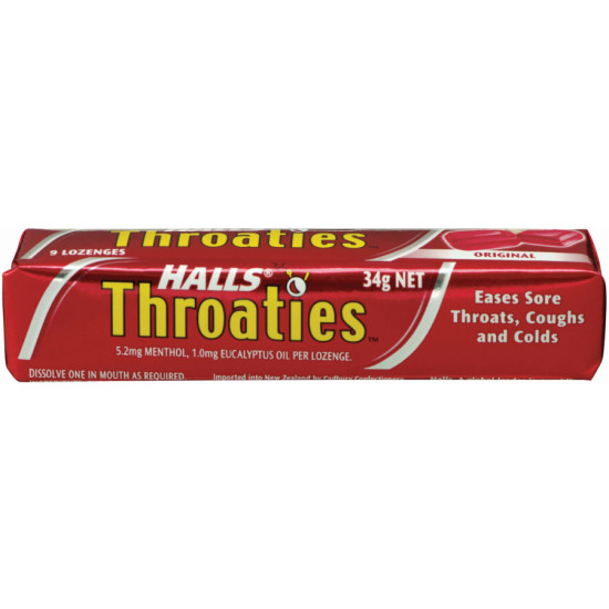 Halls Original Throaties Stick 9 Lozenges