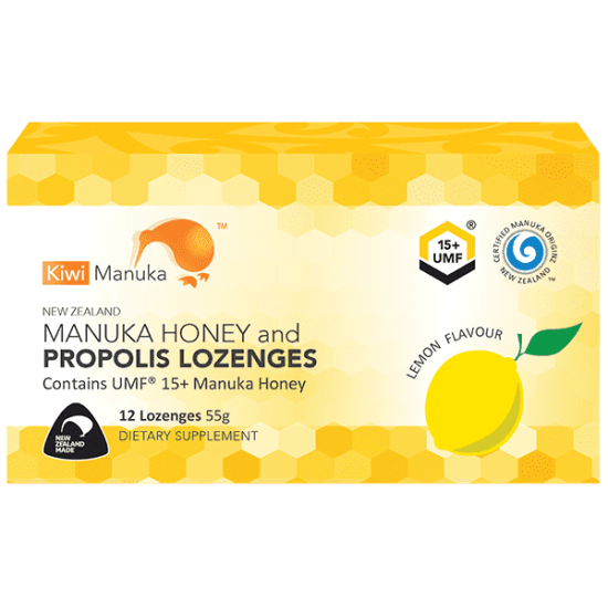 Kiwi Manuka Honey 12 Lozenges - Lemon