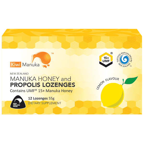 Kiwi Manuka Honey 12 Lozenges - Lemon