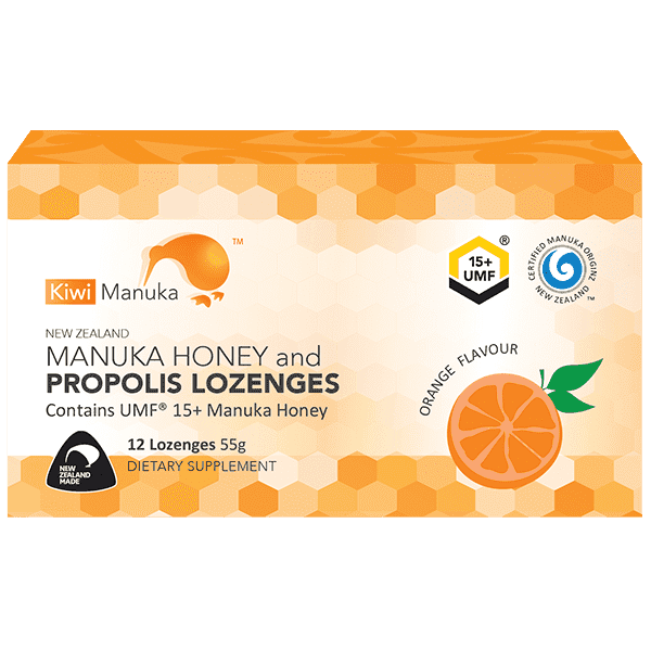 Kiwi Manuka Honey 12 Lozenges - Orange