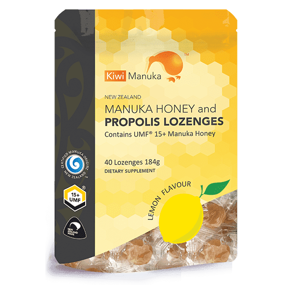 Kiwi Manuka Honey 40 Lozenges - Lemon
