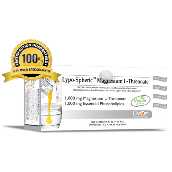 Livon Labs Lypo-Spheric Magnesium L-Threonate 30 Pack