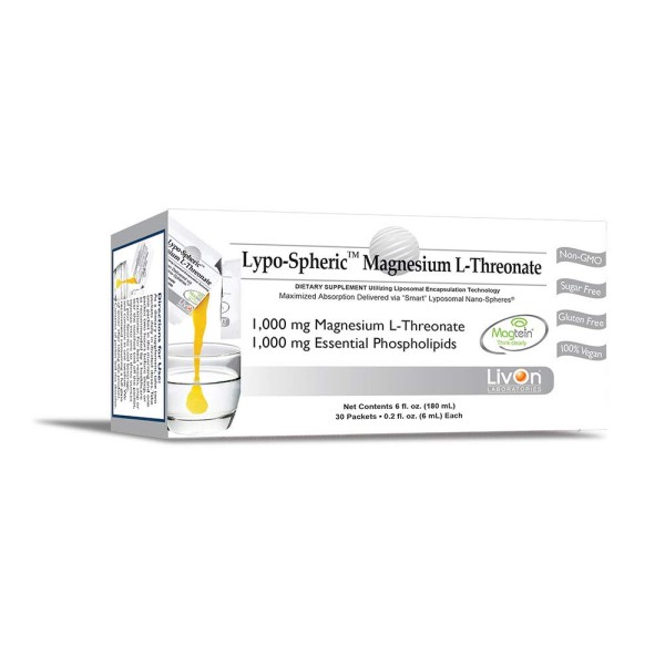 Livon Labs Lypo-Spheric Magnesium L-Threonate 30 Pack