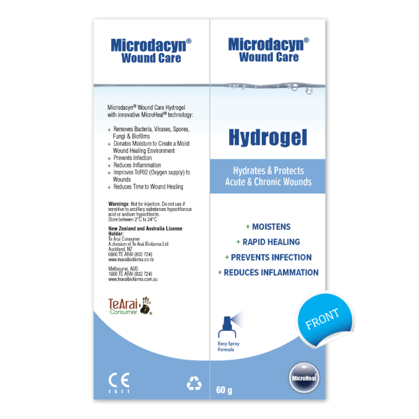 Micro Heal Microdacyn Wound Care Hydrogel Spray 60g