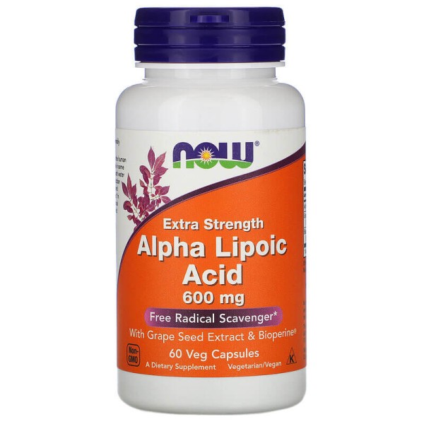 Now Foods Alpha Lipoic Acid Extra Strength 600mg 60 Capsules