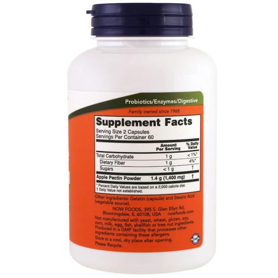 Now Foods Apple Pectin 700mg 120 Capsules