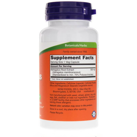 Now Foods Astragalus Extract 500mg 90 Capsules