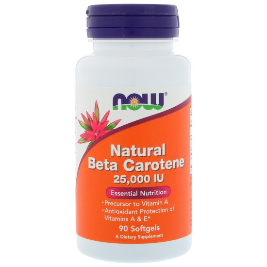 Now Foods Beta-Carotene 25,000iu 90 Softgels