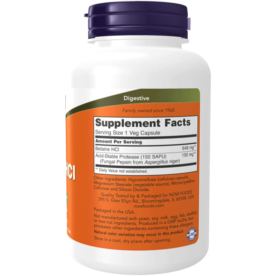 Betaine HCl 648mg - Digestive Enzymes