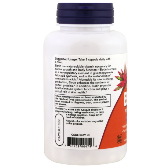 Now Foods Biotin 10000mcg 120 Capsules