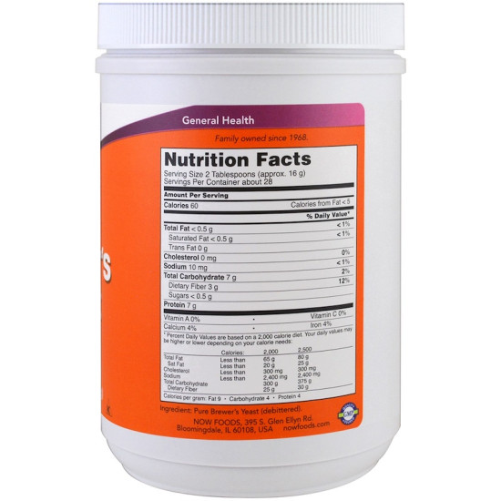 Now Foods Brewer's Yeast Debittered Powder 454g