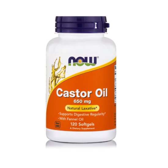 Now Foods Castor Oil 650mg 120 Softgels