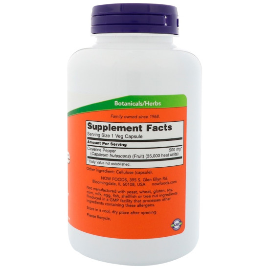 Now Foods Cayenne 500mg 100 Capsules